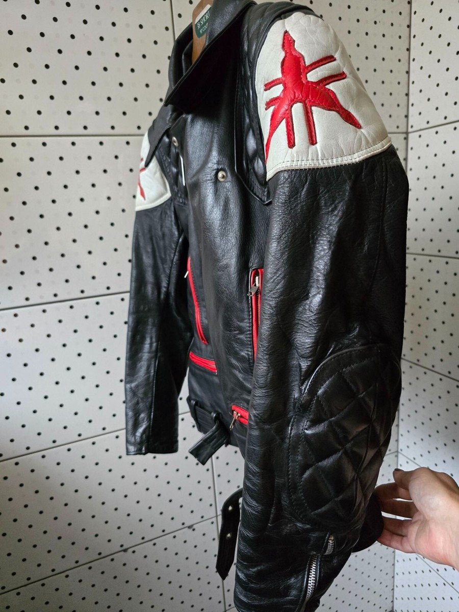 Vintage TT Leather Motorcycle Biker Jacket Made In England
