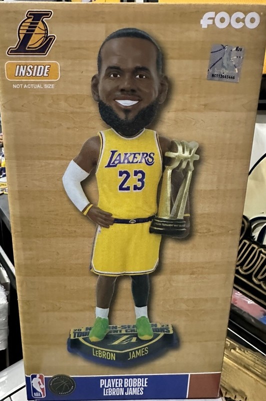 LA Lakers LEBRON JAMES NBA Cup Bobblehead