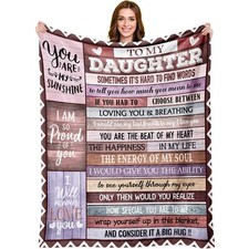 Daughter Birthday  Christmas Throw Blanket Gifts 50"x60"