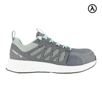 REEBOK FUSION FLEXWEAVE™ WORK WOMEN'S ATHLETIC SHOE GREY/MINT GREEN BOOTS  RB316