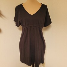 Pure Jill Black Pima Cotton Blend Dress with Pockets Size Medium