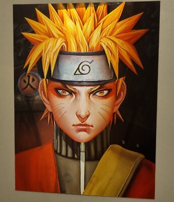 Naruto 3D Anime Poster | Naruto | Sage Mode | 2in1 | A3 Größe