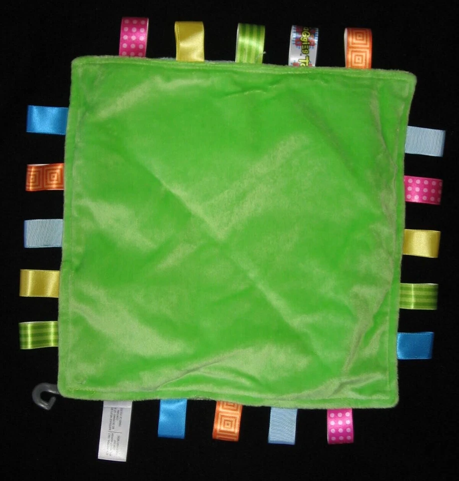 Защитное одеяло Bright Starts Taggies Baby Lovey с четырьмя цветочными блоками зеленое - Изображение 2 из 3