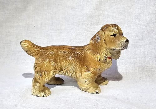 Hubley Metal Cocker Dog Figurine Blonde