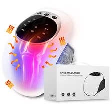 New Electric Knee Massager with Heat Infrared Red Light Therapy Relief Vibration