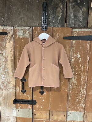 Molo Jacke Mantel rosa Kinder Mädchen Größe 92 Kapuze Taschen Knopfverschluss