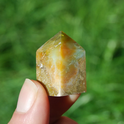 1.2in Rare Blue Opalized Petrified Wood Tower, Natural Precious Gemstone Tower, 