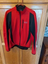 GORE BIKE WARE CYCLING JACKET   MENS LARGE RED 