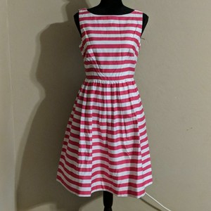 hot pink striped dress