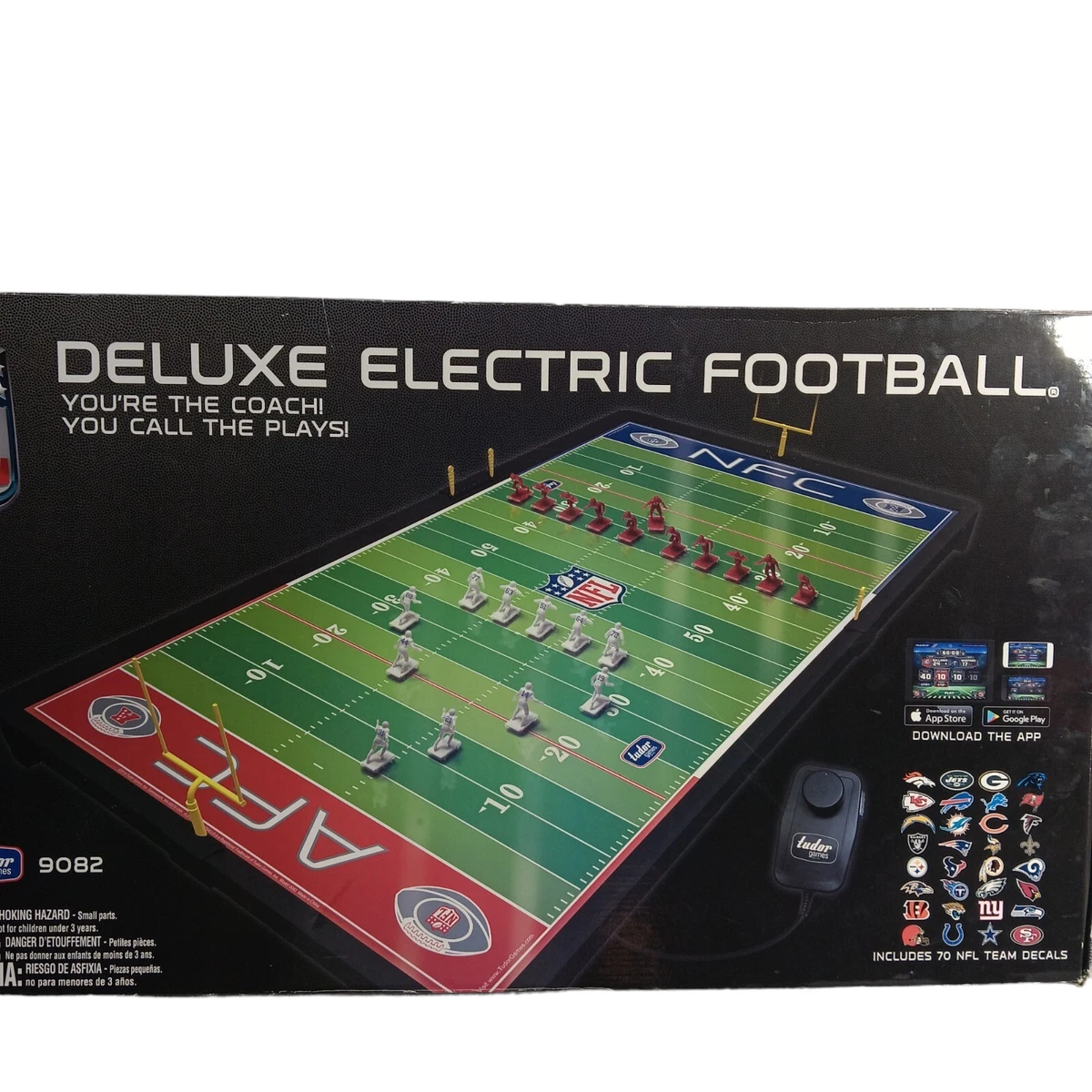 NFL Deluxe Electric Football 9082 Tudor Games Officially Licensed 90 Complete