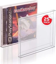 25x Protective Box Protector For SONY PS1 Single CD Jewel/Dreamcast Video Games