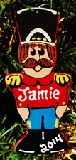 TOY SOLDIER Christmas ORNAMENT Personalize U CHOOSE NAME & YEAR Kids Gift