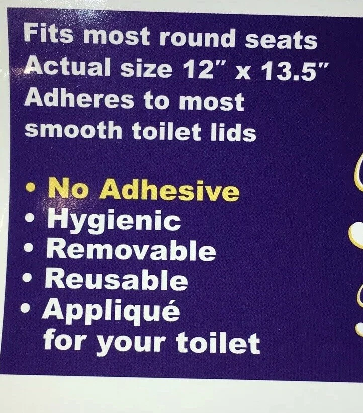 NEW Camo Toilet Seat Cling Tattoo Appliqué Decal 12” x 13.5” Round Green Hunter - Image 4 of 4