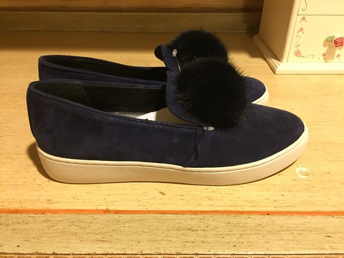 New MICHAEL KORS Eddy Mink Fur-Pompom Sneaker, Sapphire Blue Size 36 (6) - Picture 7 of 10