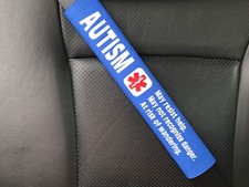 Autism Medical Alert Seat Belt Safety Cover Special Needs&nbsp;ICE