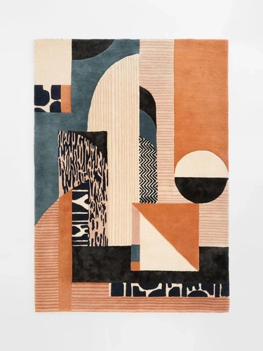 Alfombra acolchada de seda para dormitorio de lana a mano para alfombras estéticas modernas hechas a mano - Imagen 1 de 2