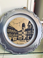 Staatsgeschenk Zinn Teller Alzey Fischmarkt 24/2 cm