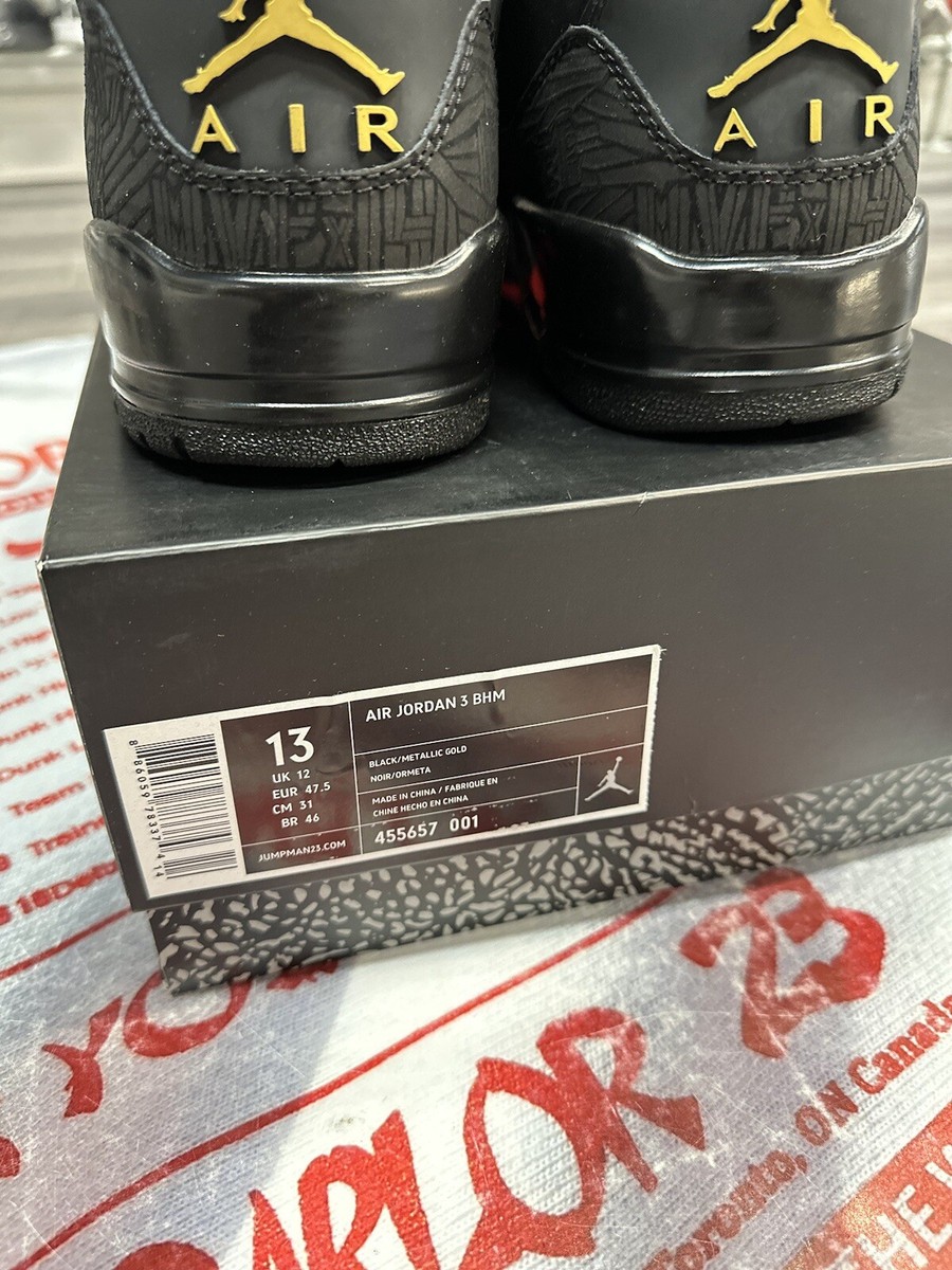 トリプルX Size 13 - Air Jordan 3 Black History Month for sale online | eBay