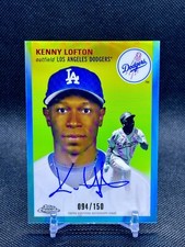 2023 Topps Chrome Platinum Anniversary Kenny Lofton Auto Aqua /150 Dodgers