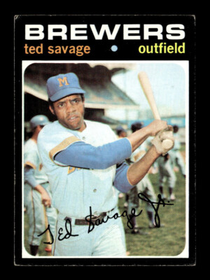 1971 Topps #76 Ted Savage Milwaukee Brewers VG-EX Baseball Card