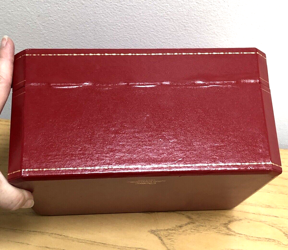 Original Cartier Watch Box Case Red Gold Black COWA 0010 No Insert Or