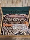Metal press stamp kit, vintage