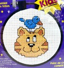 NEW 1997 Dimensions Cat & Bird 72452 Counted Cross Stitch Kit Kids Crafts 13048