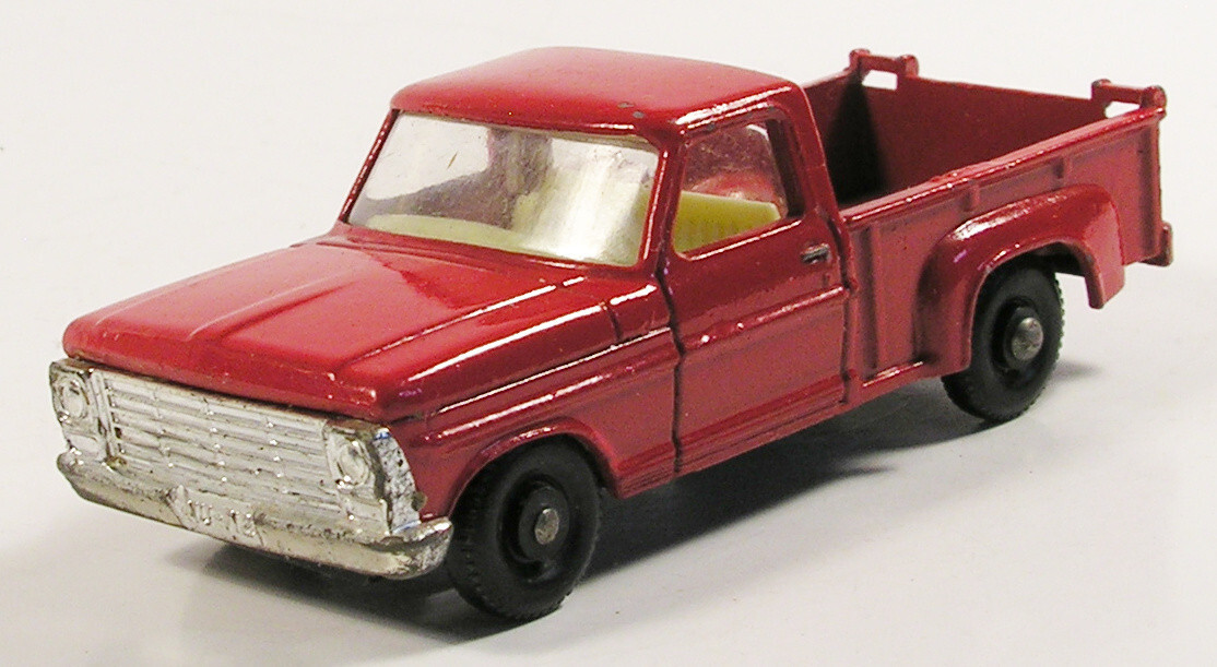 MATCHBOX 6 FORD PICKUP TRUCK BLACK BASE RW VINTAGE LESNEY ENGLAND