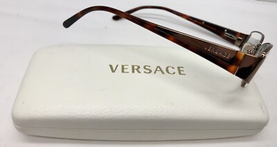Versace Rose Rectangular Glasses Versace Rose Metal Rectangular Glasses Burgundy Temple MOD  main image 4
