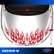 5150-H Hood Flame Tuner Vinyl Graphics Decals CAR TRUCK High Quality EgraF-X