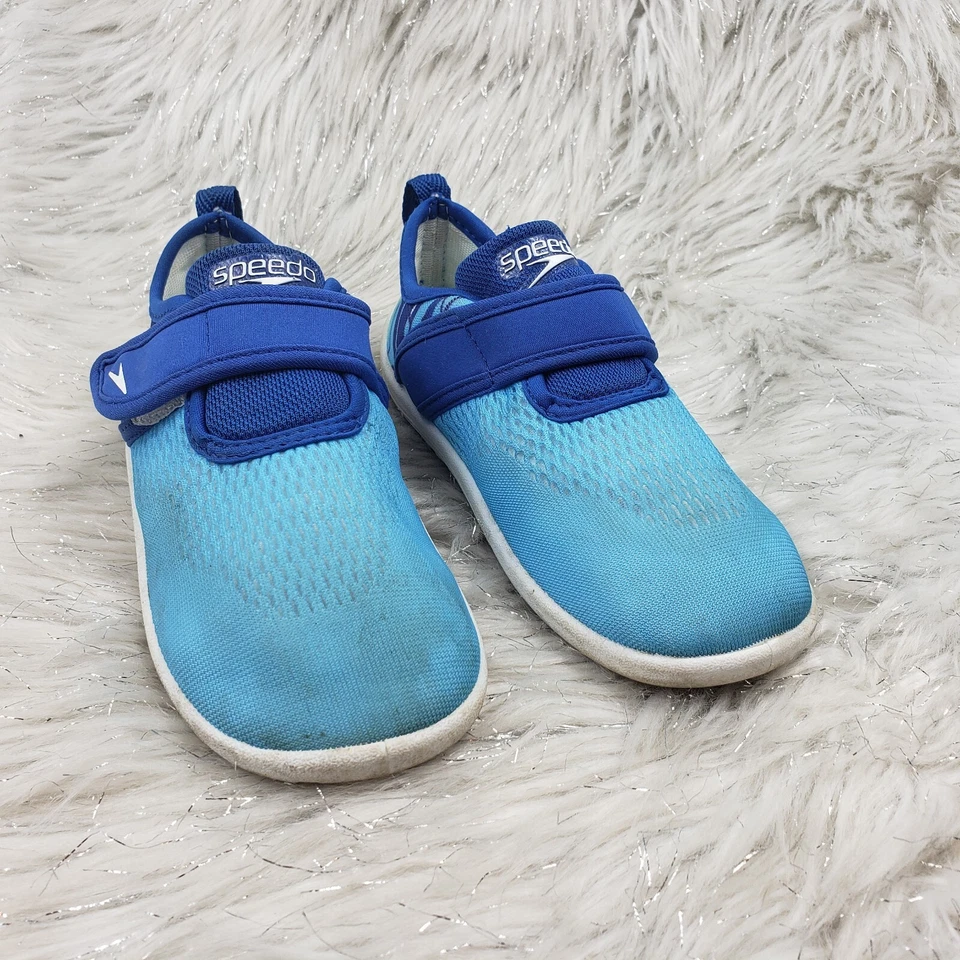 Sapatos SPEEDO azul fácil na água piscina deck jovens crianças tamanho XL 11-12 - Imagem 4 de 4