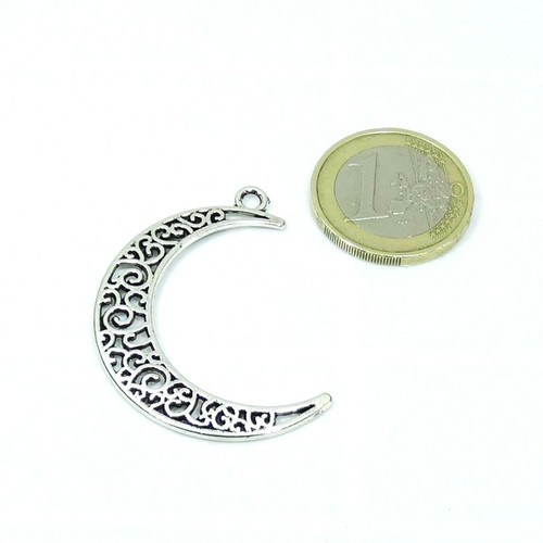 18 Abalorios T283X Para Pendientes 40x9mm Orecchini Lunas | eBay