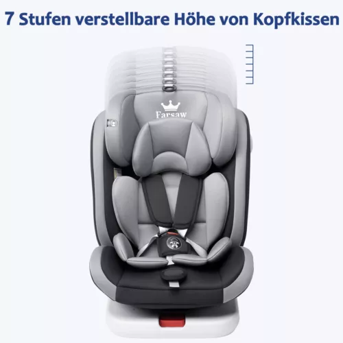 ISOFIX Baby Car Seat Child Seat 9-36KG 0-12 Anni Top Tether 5 Point Harness FARSAW - Picture 5 of 10