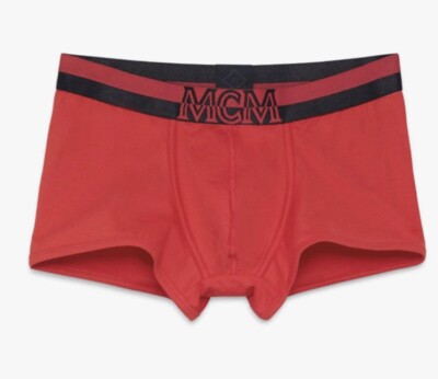 NWT MCM MENS Luxury BOXERS RED mhyasbm02re00s Free Ship Medium W8