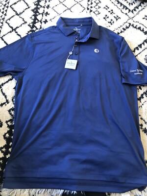 Bobby Jones Performance XL Navy Poly Golf Shirt NWT Logo On Sleeve See Pic. F9