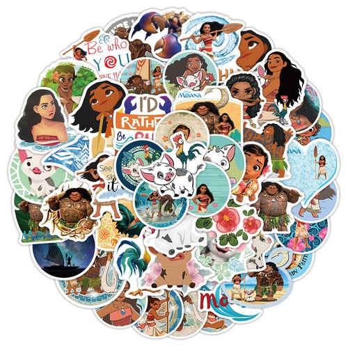 50pcs Moana Stickers For Kids Teenages DIY Waterproof Graffiti Decals Stickers - Picture 8 of 13