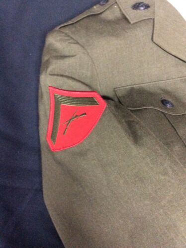 DSCP Military Dress Jacket Mens 40LGreen Uniform Coat Gem