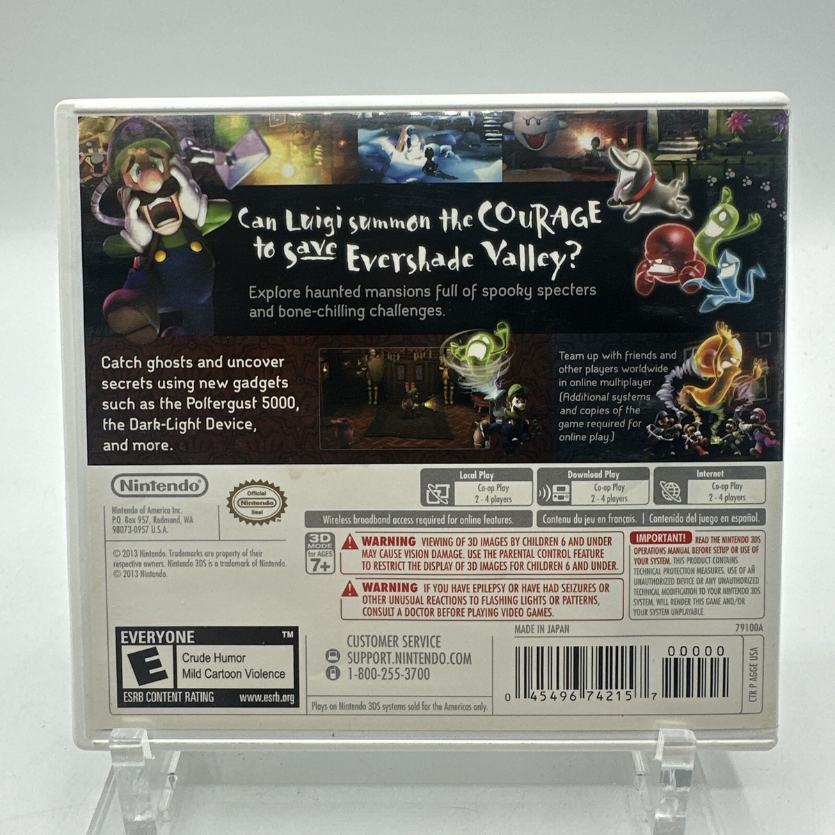 Luigi's Mansion 3DS Dark Moon (Nintendo 3DS, 2013) Complete - CIB