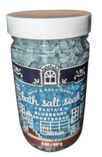 BATH  BODY WORKS Santa's Blueberry Shortbread Bath Salt Soak 8 oz