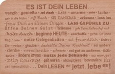 Holzpostkarte Es ist Dein Leben...