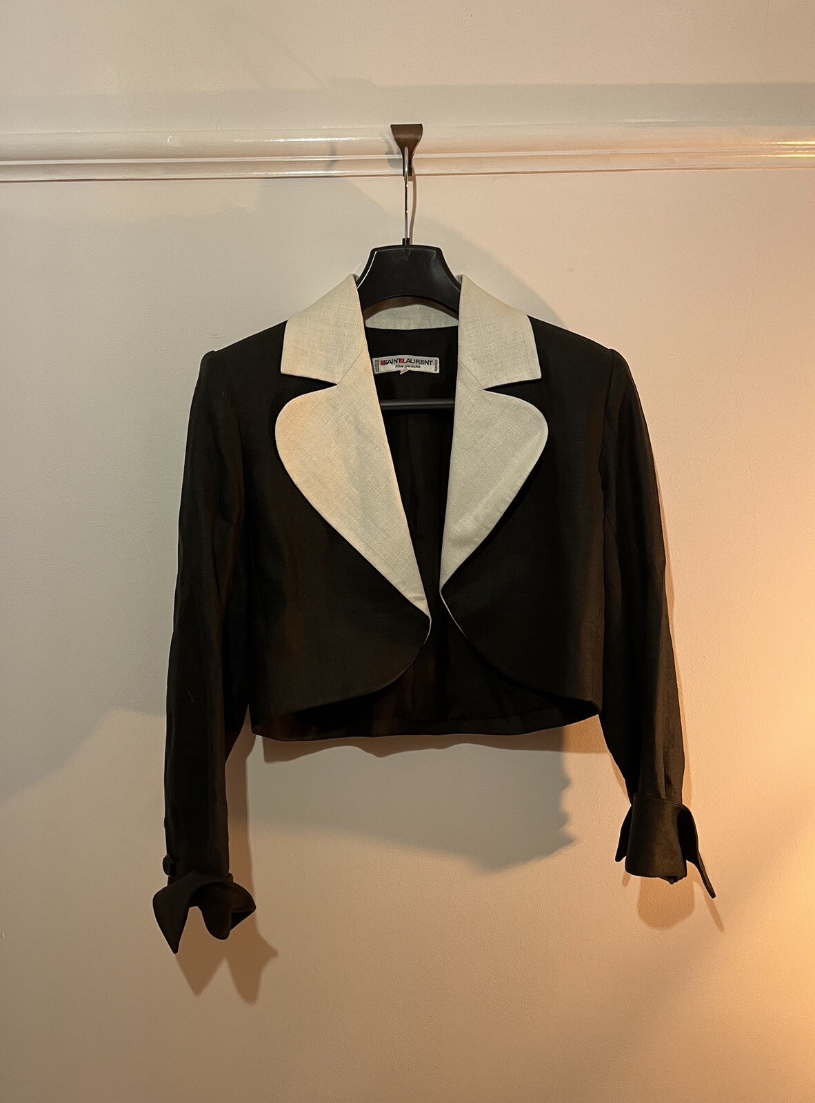 SS86 Yves Saint Laurent Rive Gauche Giacca Spencer 40 Rara Vogue Runway