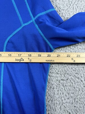 REI 1/4 Zip Long Sleeve Pullover Shirt Mens Large Athletic Blue | eBay