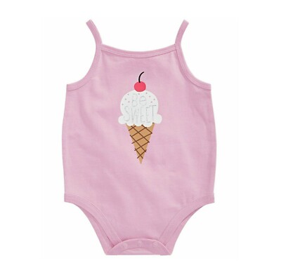 First Impressions Baby Girl 12M Orchid Fairy Light Purple Ice Cream Bodysuit NWT