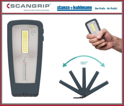 Scangrip MINIFORM LED Arbeitsleuchte Magnet Haken USB-C Akku Robust flach IP65