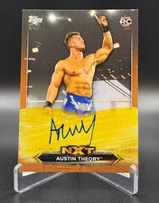 2020 Topps WWE NXT Austin Theory Rookie Card RC on card Auto /99