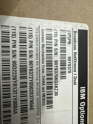 90Y9370 - Broadcom NetXtreme I Dual Port GbE Adapter for System x