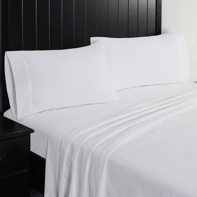 Charisma Queen 6 Piece Sheet Set 100% Polyester Microfiber, White