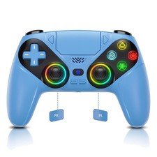 Wireless RGB Controller for PS5 PC Bluetooth Turbo Vibration 6-Axis