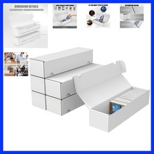 Trading Card Storage Box, 6-Pack 1100 Count White Corrugated Cardboard Box