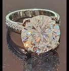 *CERTIFIED* STUNNING 9.75 CT WHITE ROUND BRILLIANT CUT HPHT  DIAMOND RING SIZE 7 — photo 4